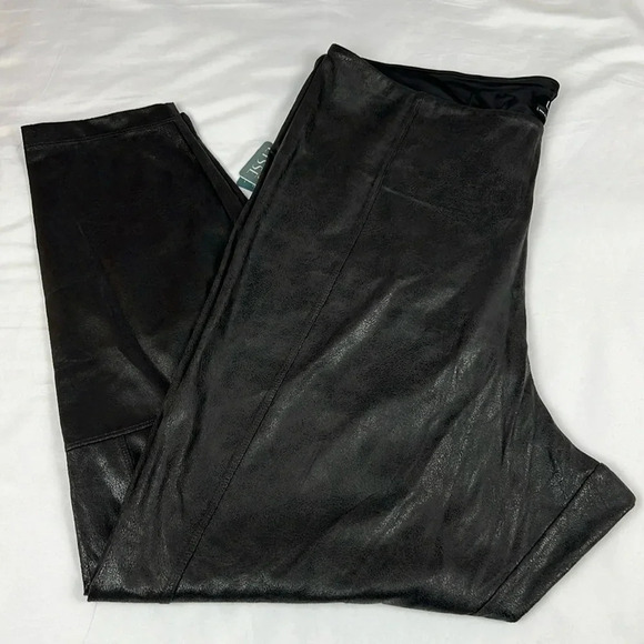 Lysse Pants - LYSSE New Women’s 3X Pull-on Black Buffed Suede Seamed Legging